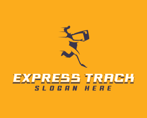 Running Delivery Courier logo design