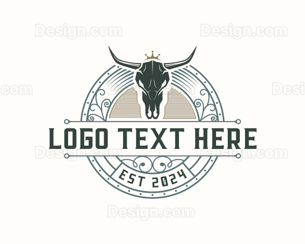 Western Rodeo Bullfighting Logo