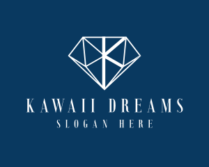 Elegant Diamond Jewelry Letter K logo design