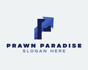 Arrow Forwarding Letter P  logo design