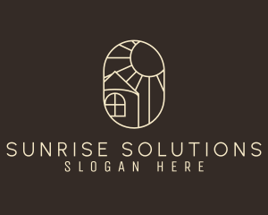 Sun House Residence logo design