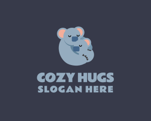 Koala Hug Sleep logo design