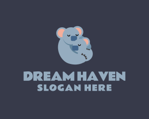 Koala Hug Sleep logo design