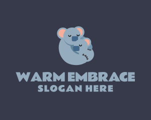 Koala Hug Sleep logo design