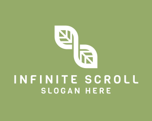 Natural Infinity Leaf  logo design