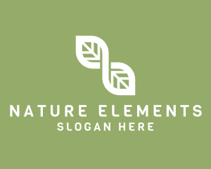 Natural Infinity Leaf  logo design