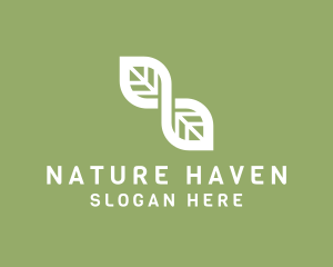 Natural Infinity Leaf  logo design