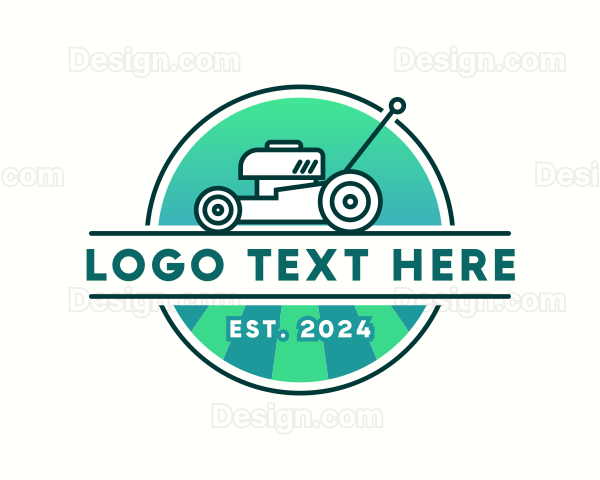 Lawn Care Mower Logo