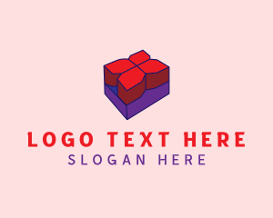 Isometric 3D Flower  logo