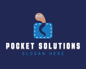 Pocket Worm Cartoon logo