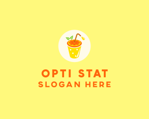 Orange Juice OJ Drink logo design