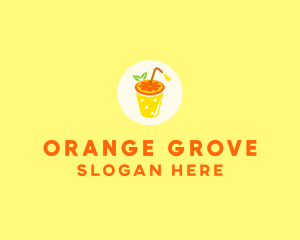 Orange Juice OJ Drink logo