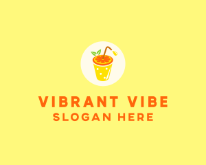 Orange Juice OJ Drink logo