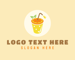 Orange Juice OJ Drink logo