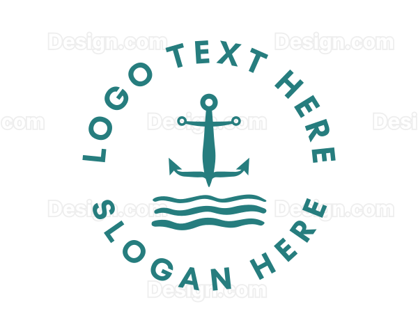 Marine Ocean Anchor Logo