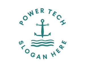 Marine Ocean Anchor Logo