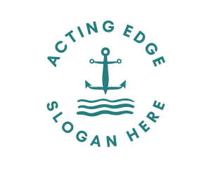 Marine Ocean Anchor logo design