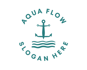 Marine Ocean Anchor logo design