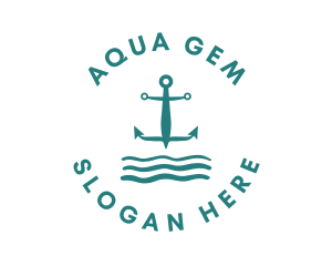 Marine Ocean Anchor logo design