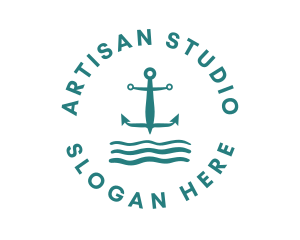 Marine Ocean Anchor logo design