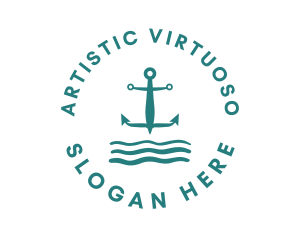 Marine Ocean Anchor logo design