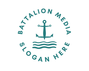 Marine Ocean Anchor logo design