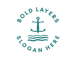 Marine Ocean Anchor logo design