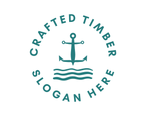 Marine Ocean Anchor logo design