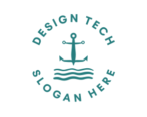 Marine Ocean Anchor logo design