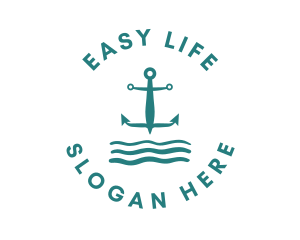 Marine Ocean Anchor logo design