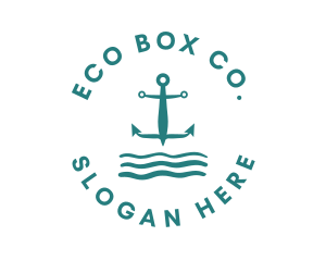 Marine Ocean Anchor logo design