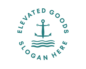 Marine Ocean Anchor logo design