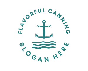 Marine Ocean Anchor logo design