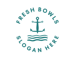 Marine Ocean Anchor logo design