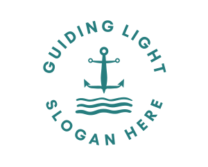 Marine Ocean Anchor logo design