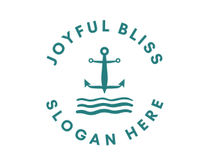 Marine Ocean Anchor logo design