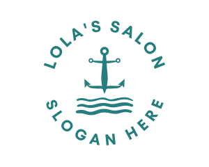 Marine Ocean Anchor logo design