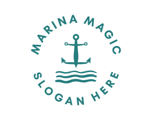 Marine Ocean Anchor logo design