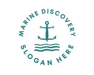 Marine Ocean Anchor logo design