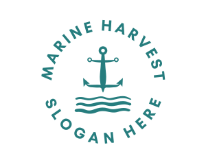 Marine Ocean Anchor logo design