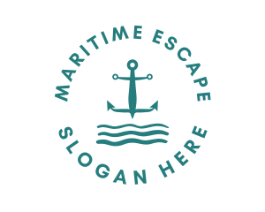 Marine Ocean Anchor logo design