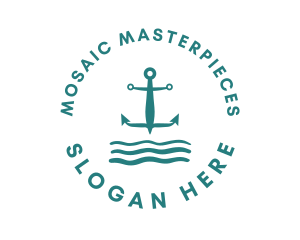 Marine Ocean Anchor logo design