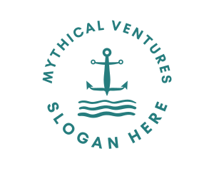 Marine Ocean Anchor logo design