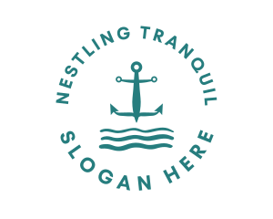 Marine Ocean Anchor logo design