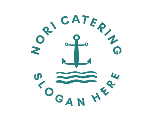 Marine Ocean Anchor logo design