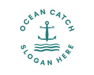 Marine Ocean Anchor logo design