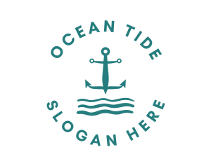 Marine Ocean Anchor logo design