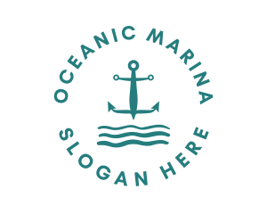 Marine Ocean Anchor logo design