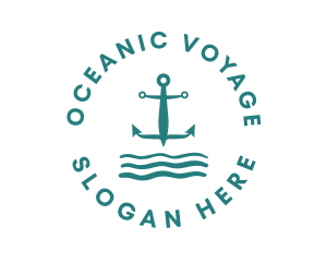 Marine Ocean Anchor logo design