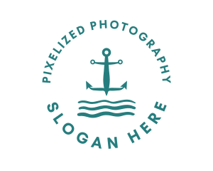 Marine Ocean Anchor logo design